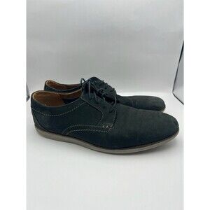 Clarks Raharto Oxford Blue Nubuck Shoes Men Size 11.5